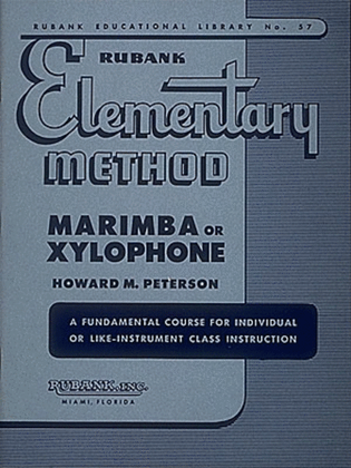 Book cover for Rubank Elementary Method – Marimba or Xylophone