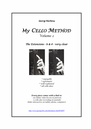 Book cover for My CELLO METHOD Volume 2 - The Extensions