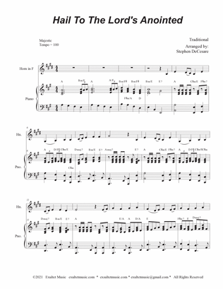 Book cover for Hail To The Lord's Anointed (French Horn solo) - Piano accompaniment)