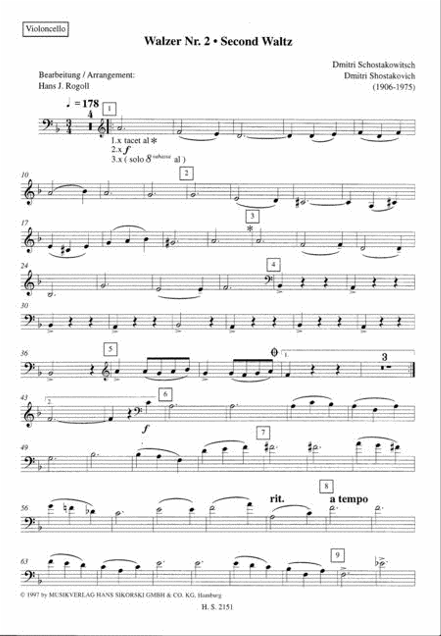 Second Waltz (from Jazz Suite No. 2) Clarinet scores gallery preview page 5