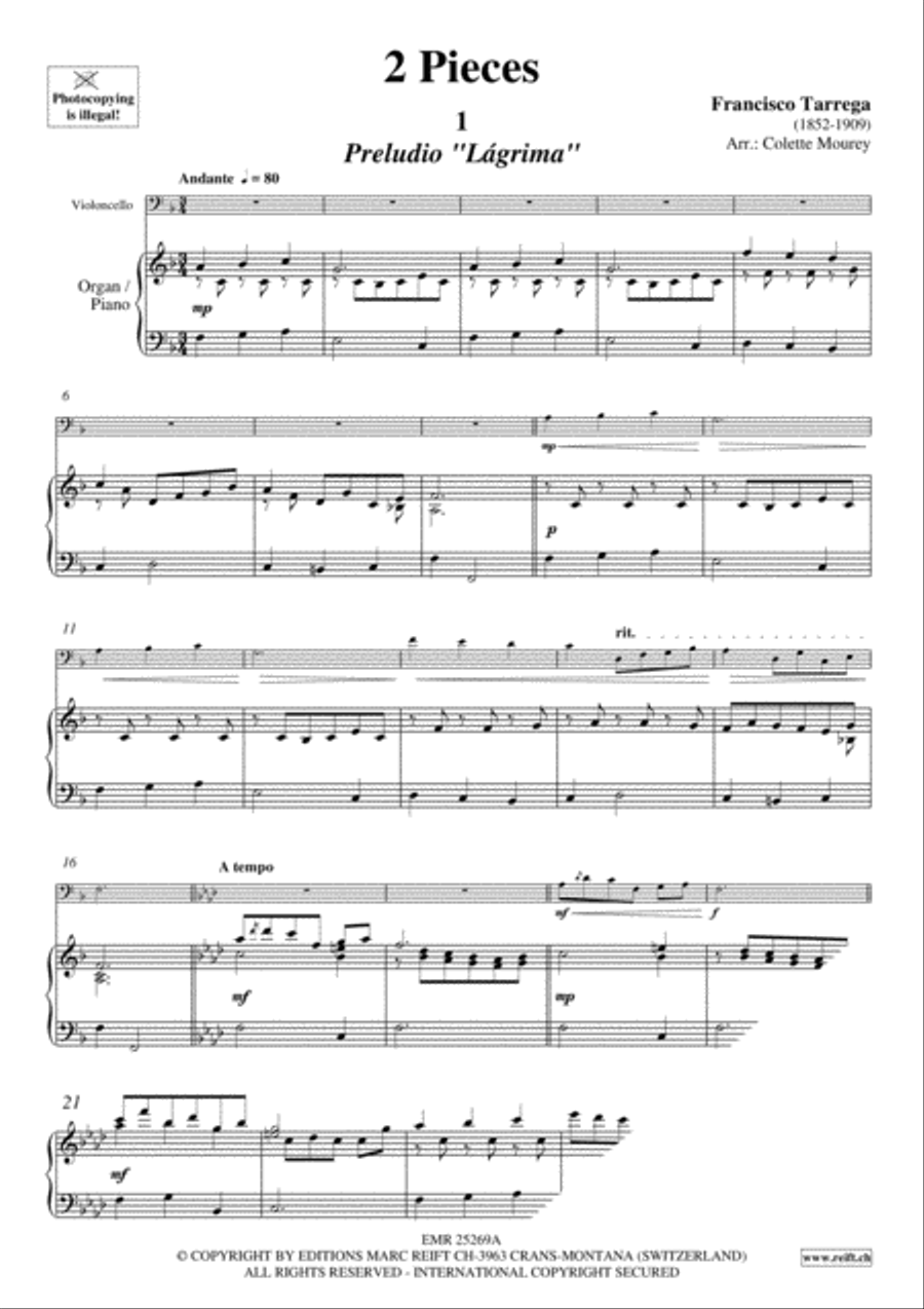 2 Pieces Organ scores gallery preview page 3