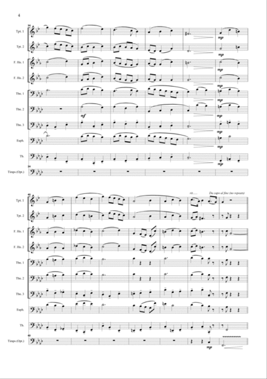 'Air' from Water Music 'Air' from Water Music Brass Ensemble scores gallery preview page 4