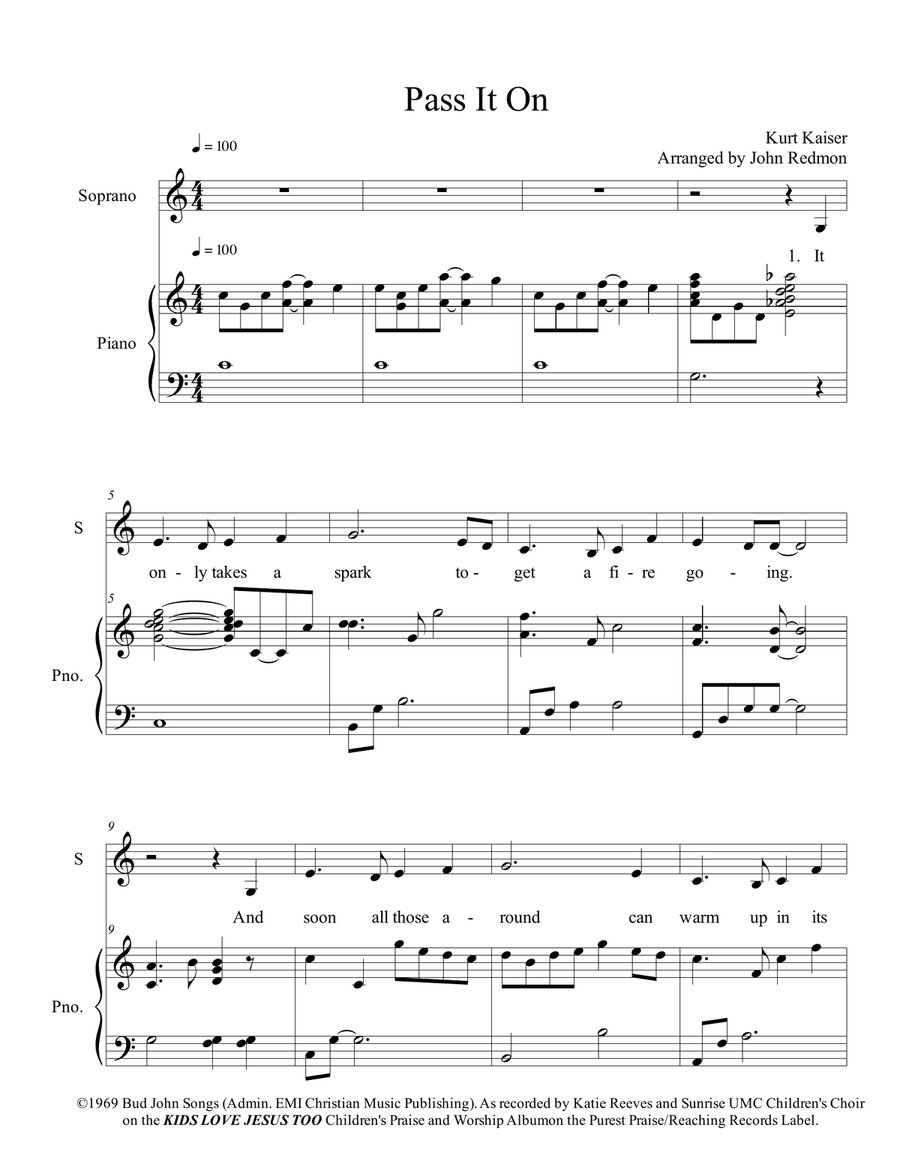 Pass It On Piano, Vocal scores gallery preview page 2