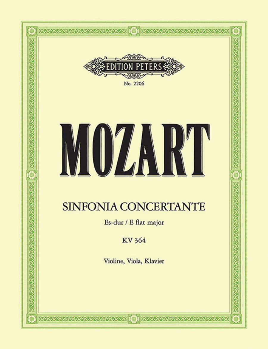 Sinfonia concertante in E flat K364 (320d) (Edition for Violin, Viola and Piano) Violin scores gallery preview page 1