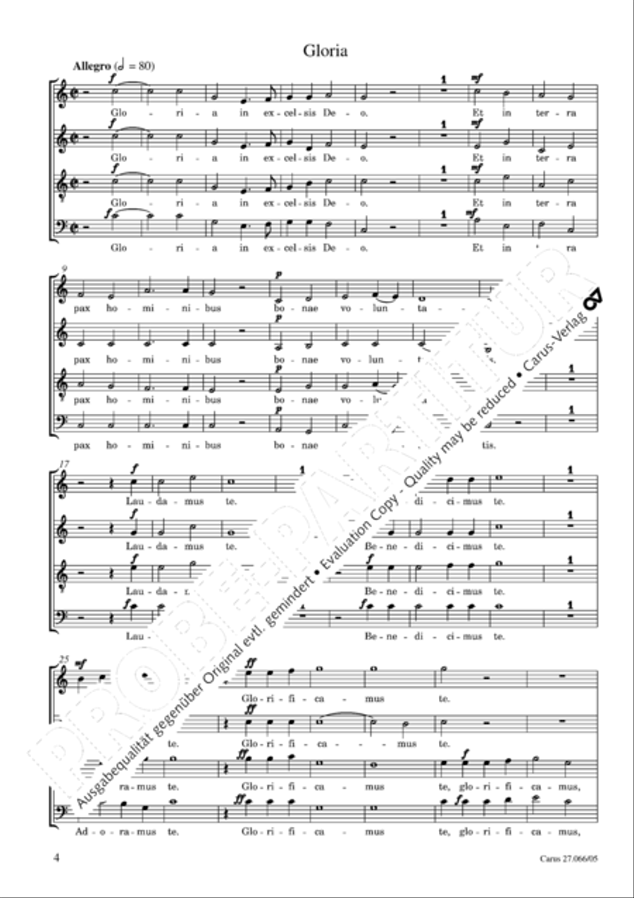 Mass in C major (Messe in C) 4-Part scores gallery preview page 5