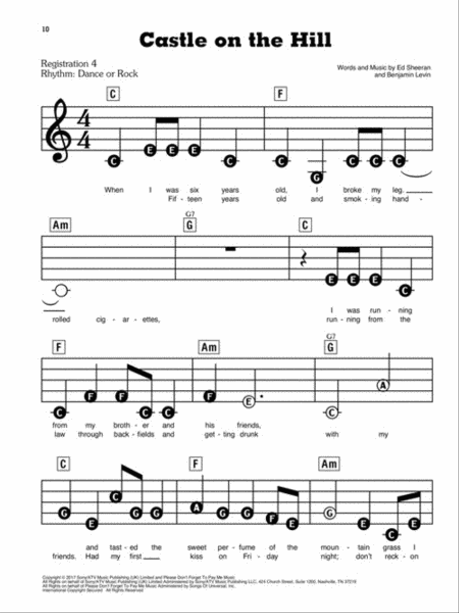 Ed Sheeran Ed Sheeran Electronic Keyboard scores gallery preview page 5