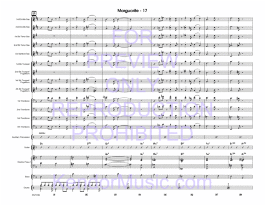 Marguarite (Full Score) Marguarite (Full Score) Jazz Ensemble scores gallery preview page 18