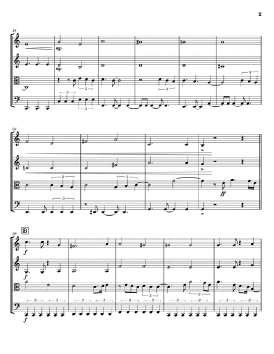Death Of A Bachelor String Quartet scores gallery preview page 2
