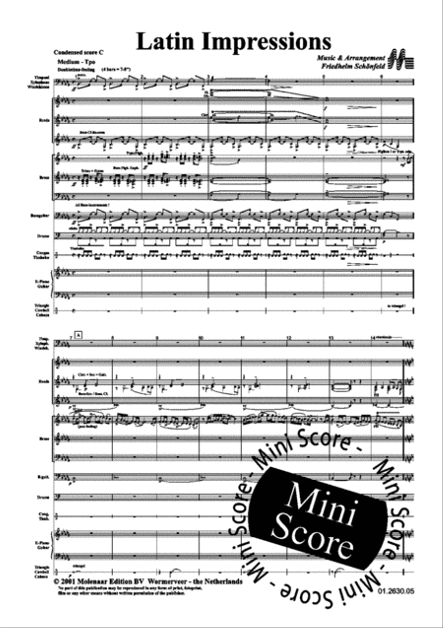 Latin Impressions Concert Band scores gallery preview page 23