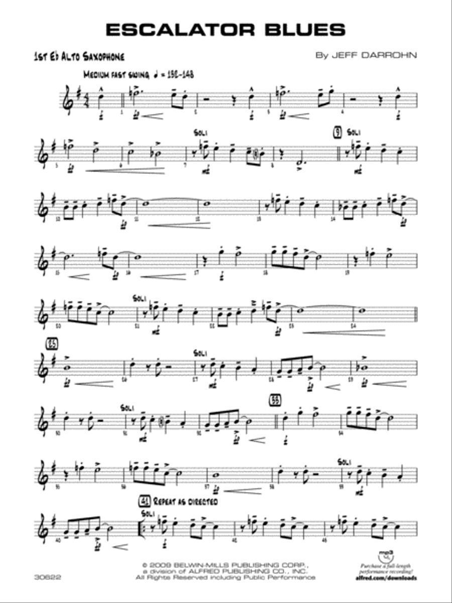 Alto sax discount jazz sheet music