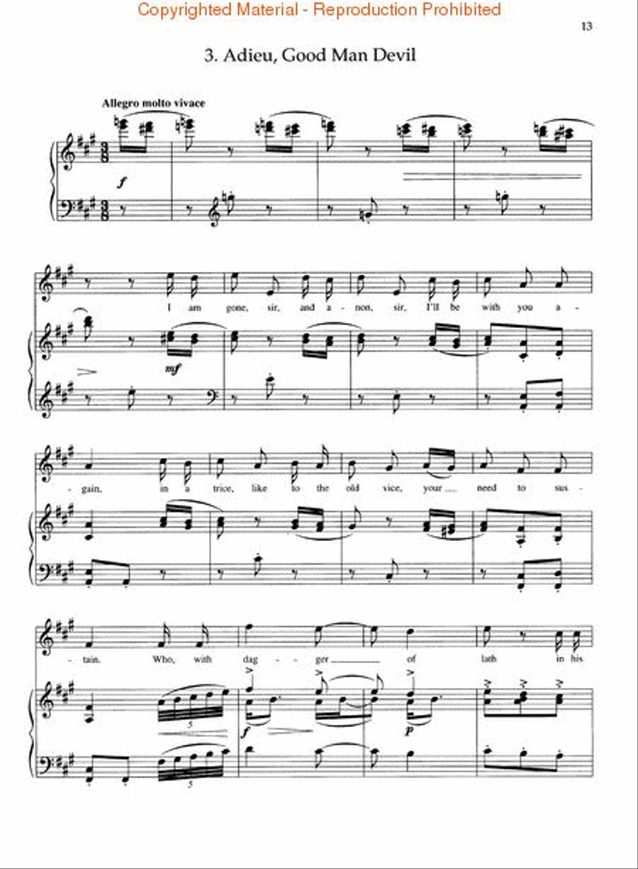 9 Shakespeare Songs, Op. 29 and 31 Voice Solo scores gallery preview page 3