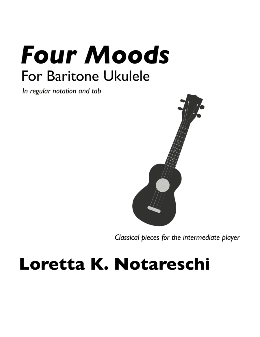 Four Moods for Baritone Ukulele Baritone Ukulele scores gallery preview page 1