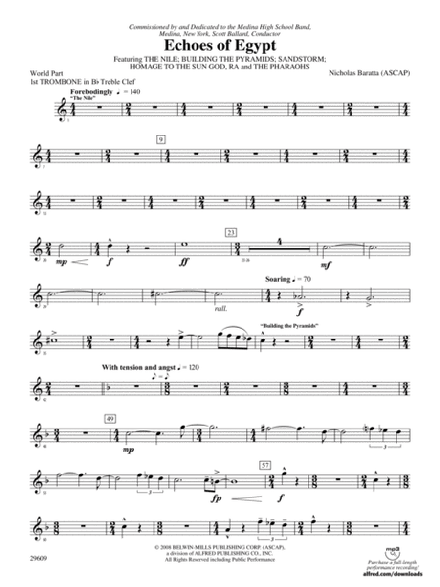 Echoes of Egypt: (wp) 1st B-flat Trombone T.C.