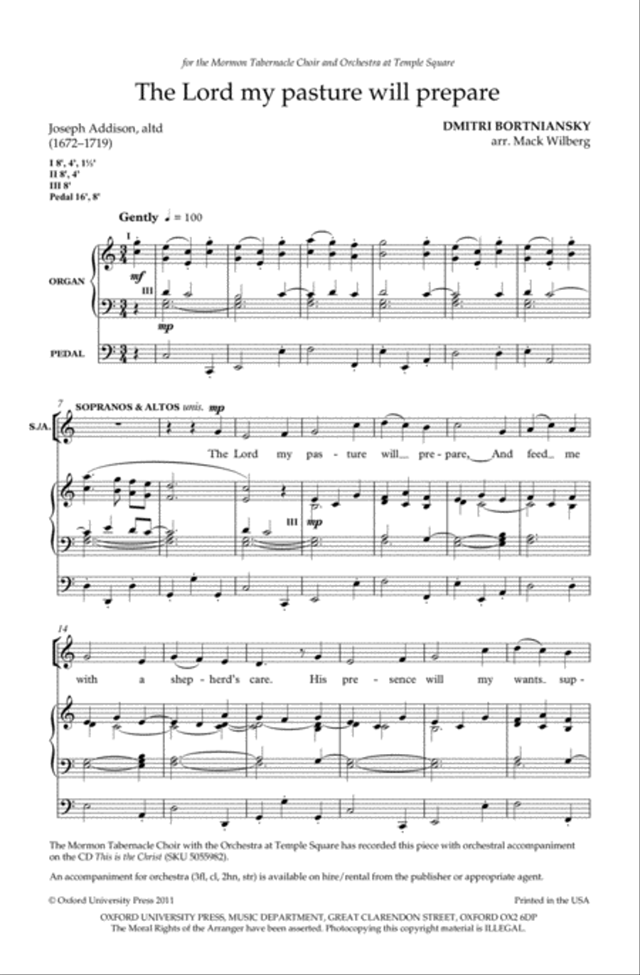 The Lord my pasture will prepare 4-Part scores gallery preview page 2