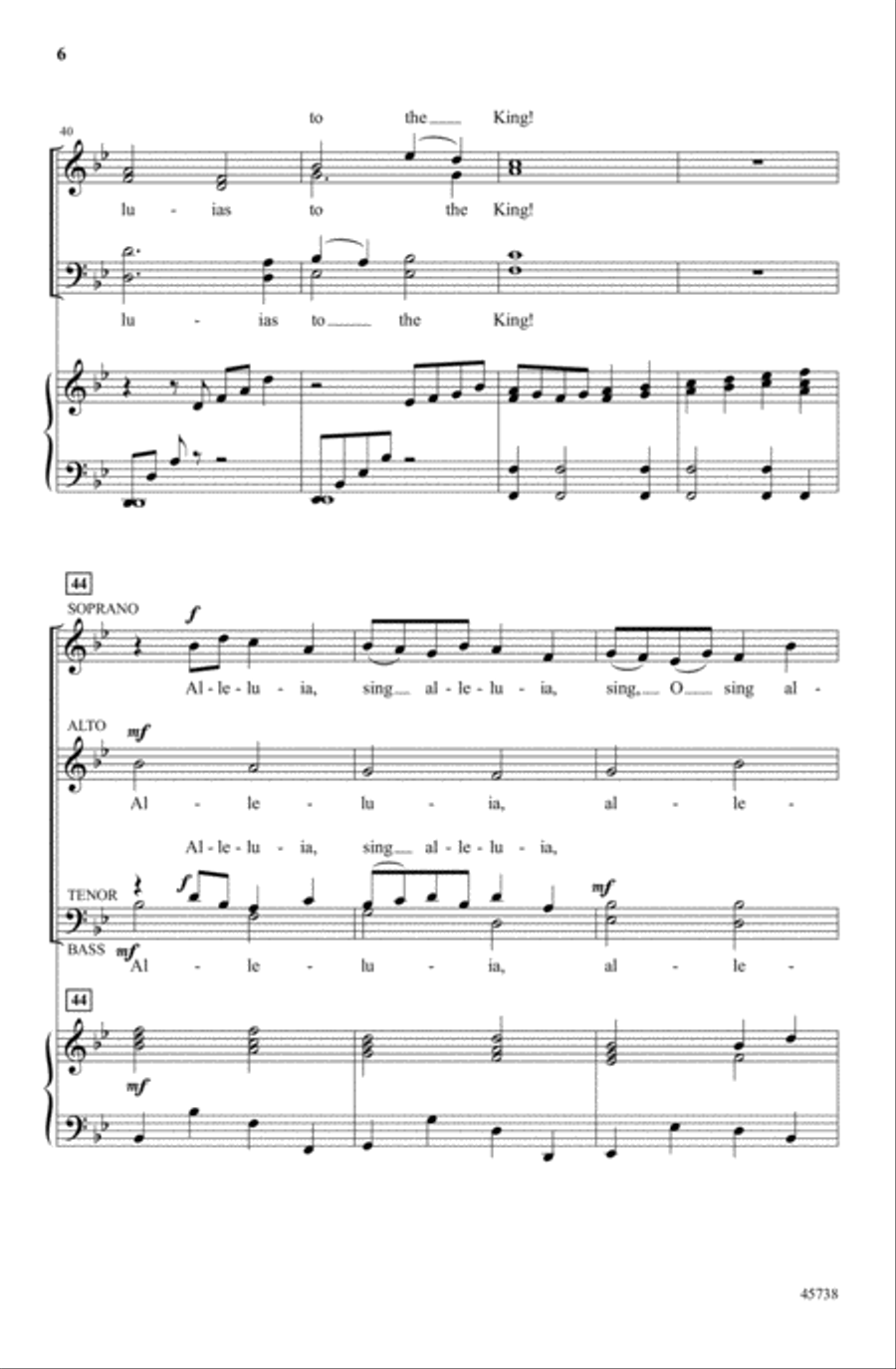 Angel Alleluias 4-Part scores gallery preview page 6