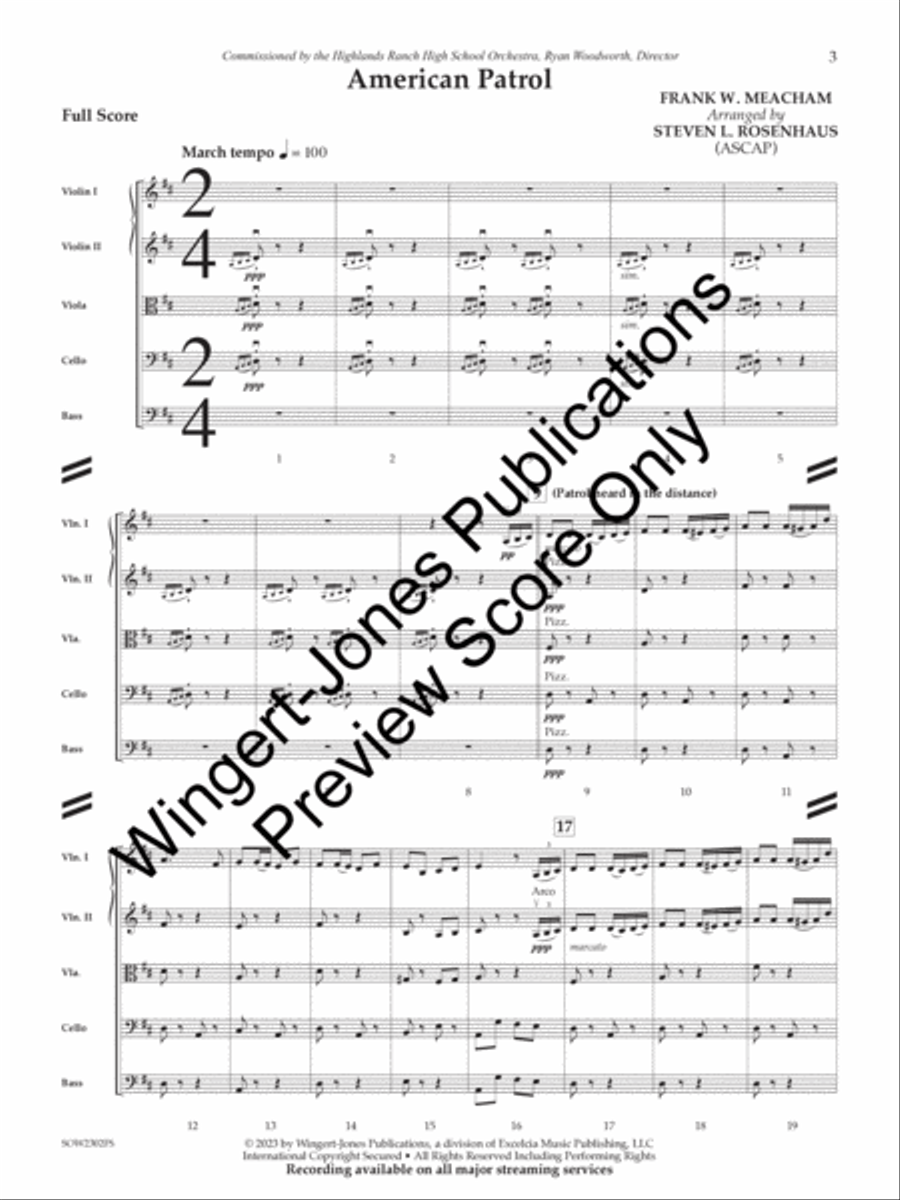 American Patrol (Score) String Orchestra scores gallery preview page 4