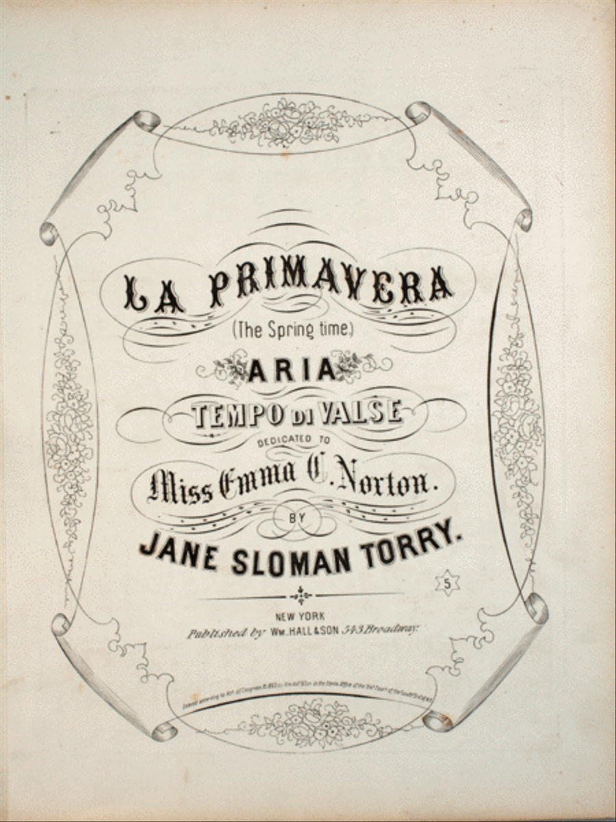 La Primavera (The Spring time). Aria. Tempo Di Valse Voice Solo scores gallery preview page 1