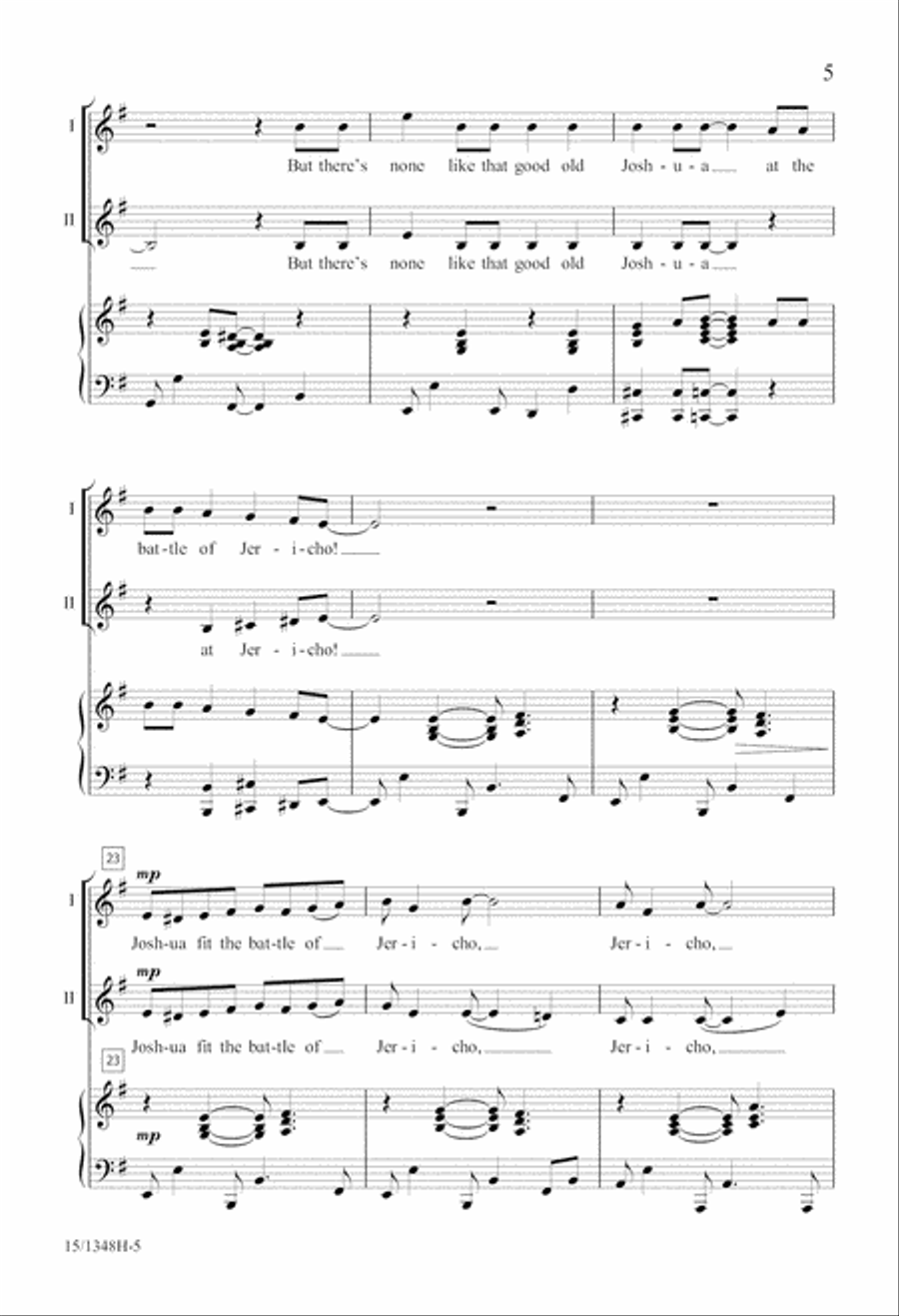 Joshua Fit the Battle of Jericho 2-Part scores gallery preview page 5