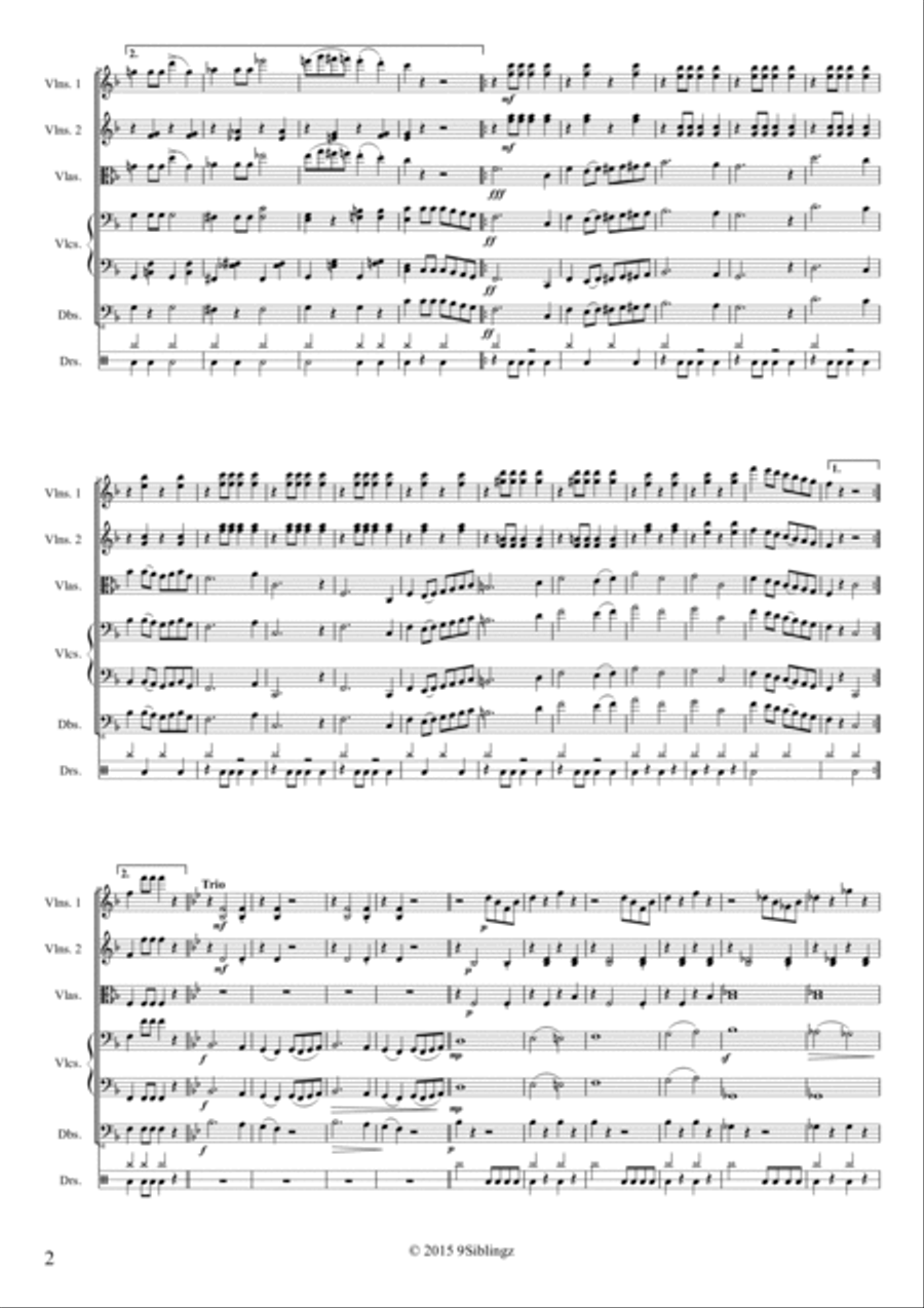 String Chamber Series: Einzug der Gladiatoren String Quartet scores gallery preview page 4