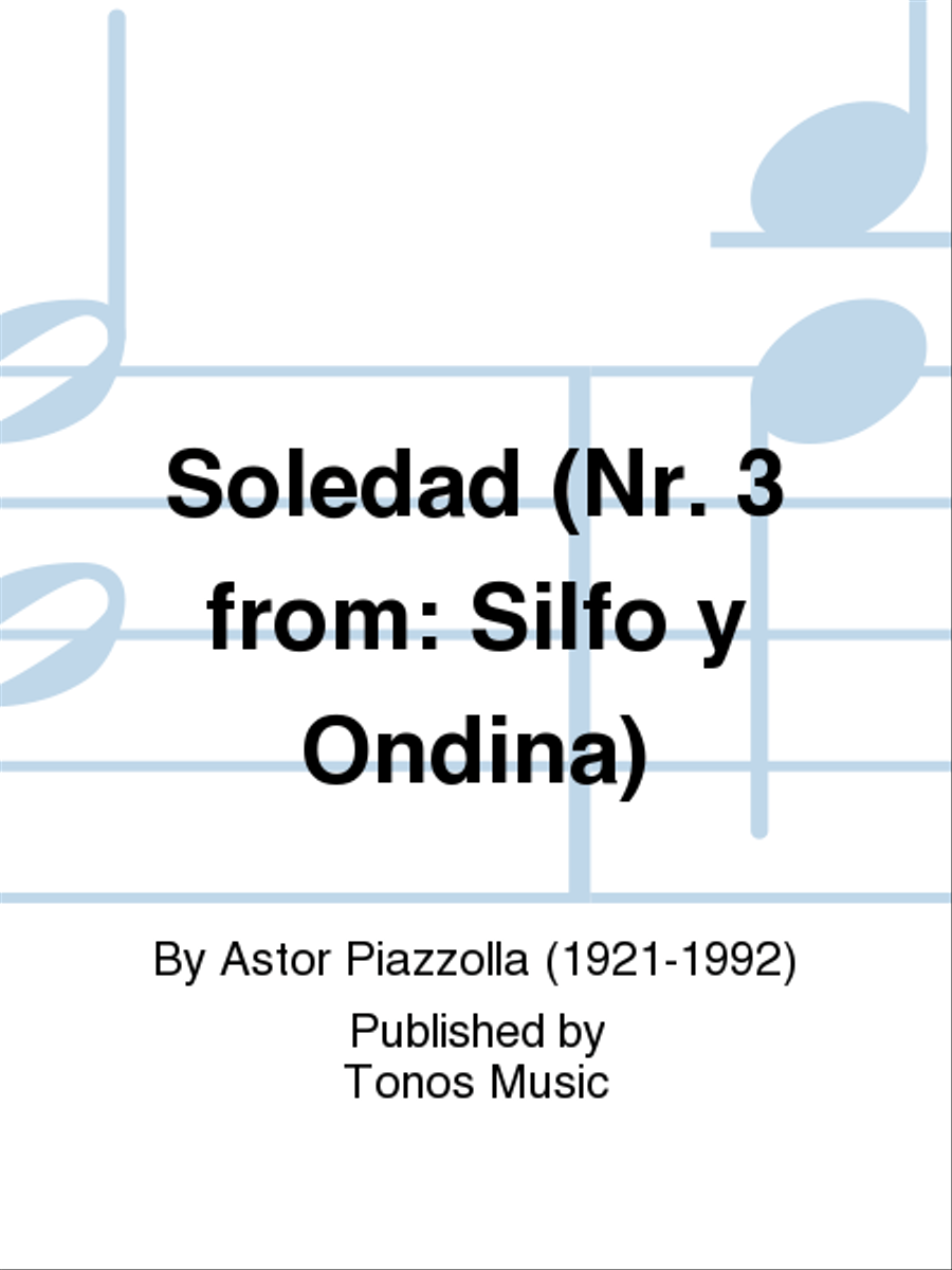 Soledad (Nr. 3 from: Silfo y Ondina) Double Bass scores gallery preview page 1