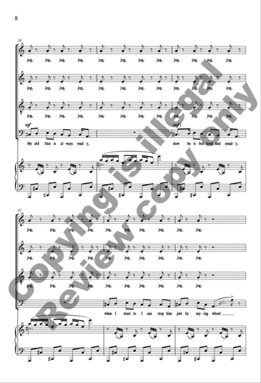 A Hoopla (Choral Score) 4-Part scores gallery preview page 8