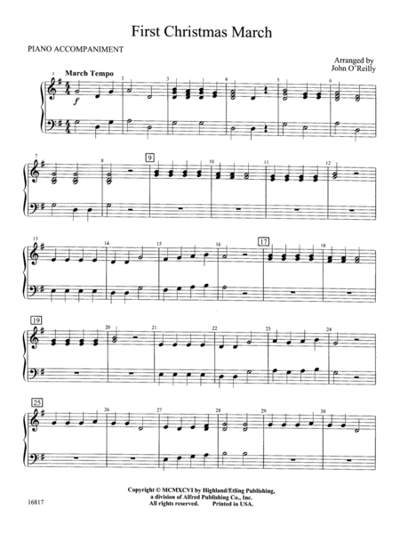First Christmas March: Piano Accompaniment