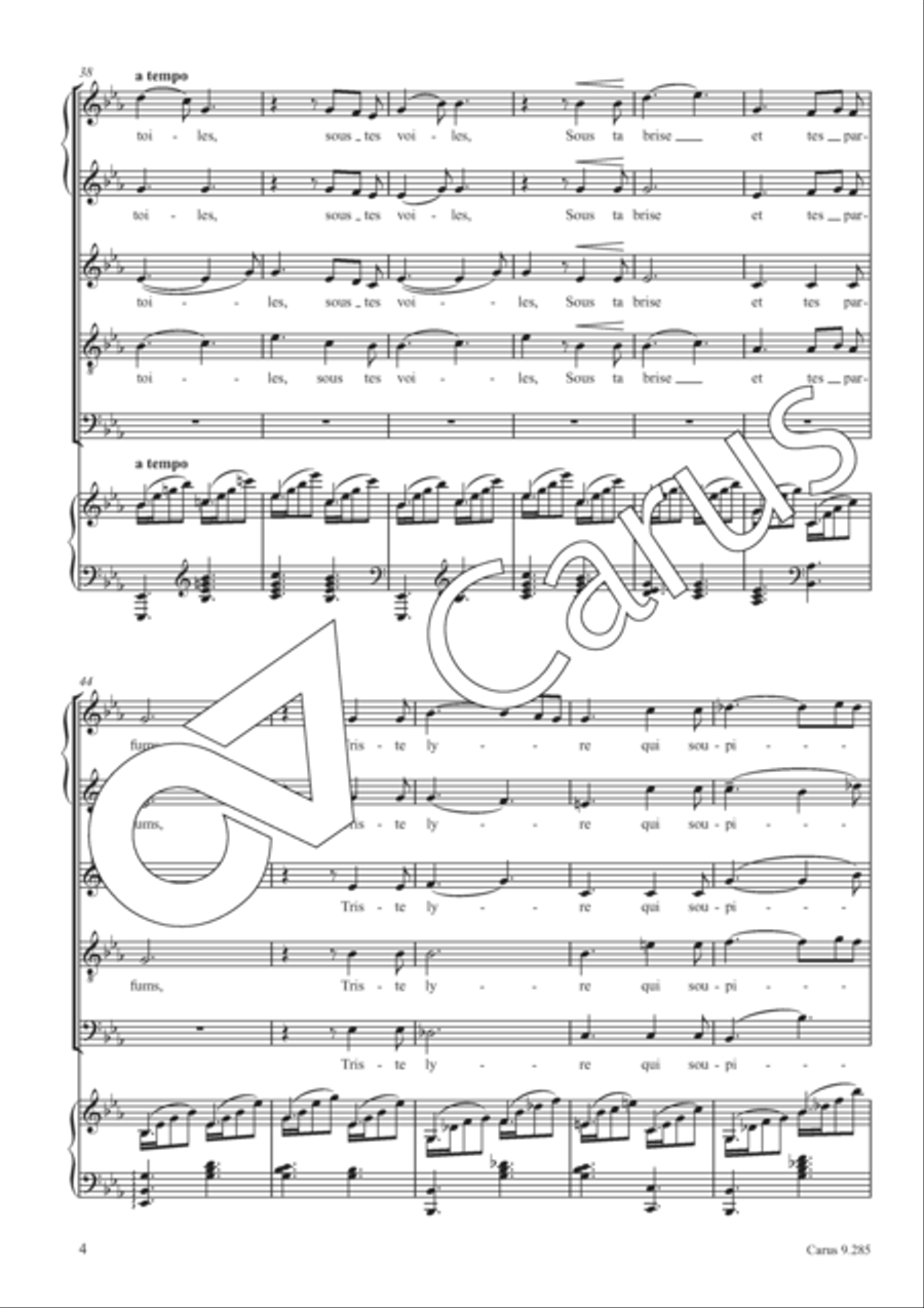Nuit d'etoiles SSATB scores gallery preview page 5