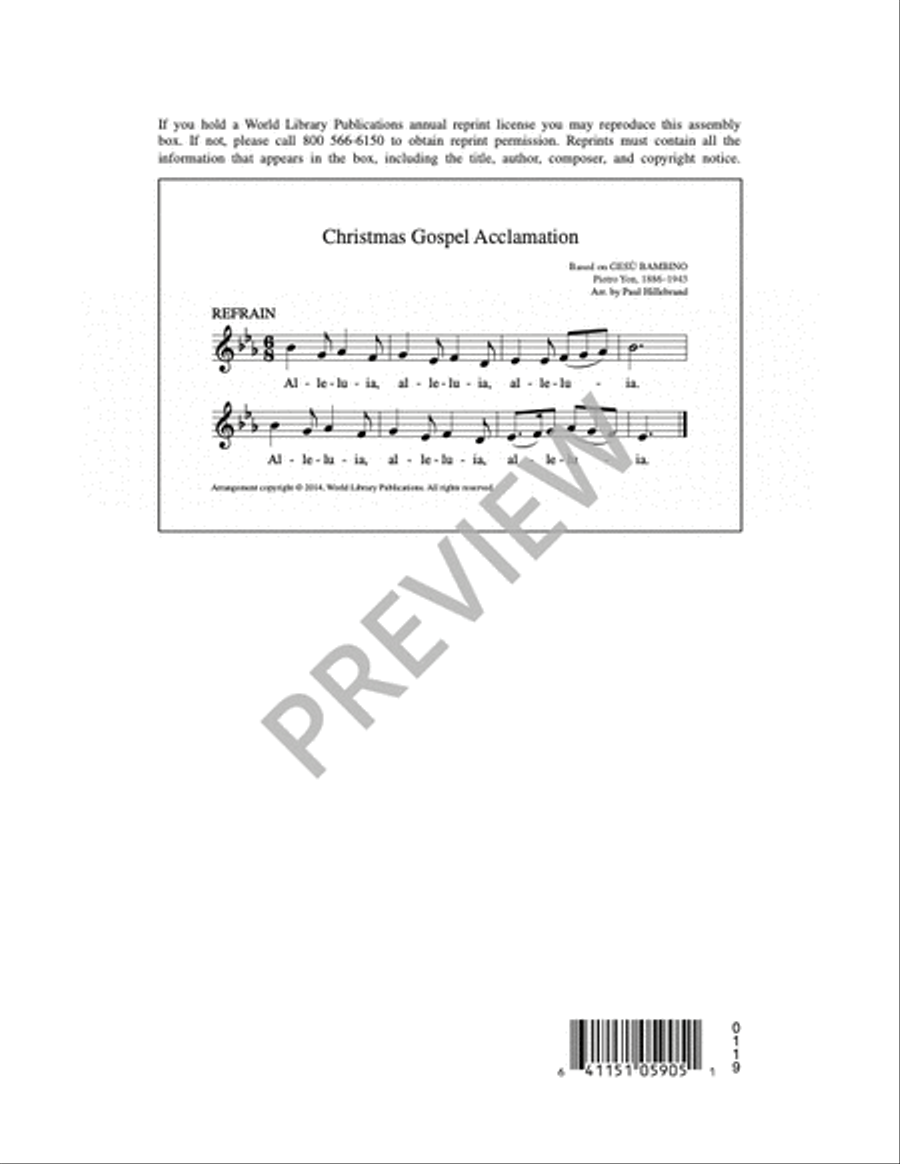 Christmas Gospel Acclamations on Gesù Bambino 4-Part scores gallery preview page 8
