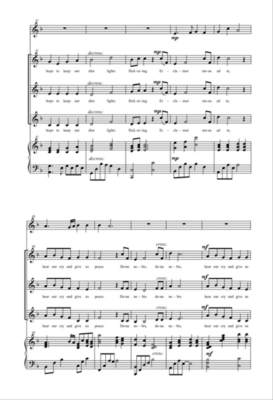 Hear Our Cry SSA scores gallery preview page 5