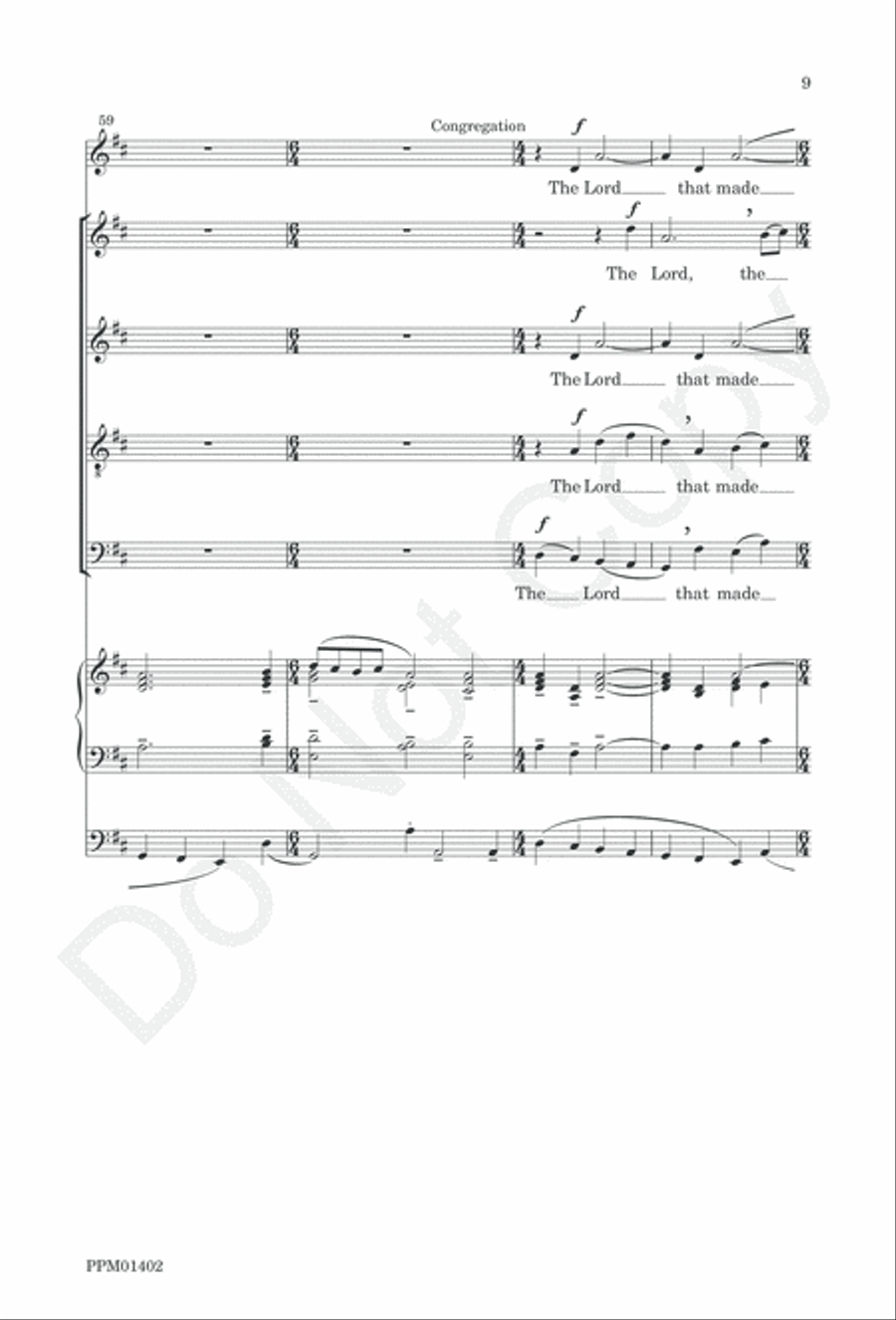 Behold Now, Praise the Lord 4-Part scores gallery preview page 12