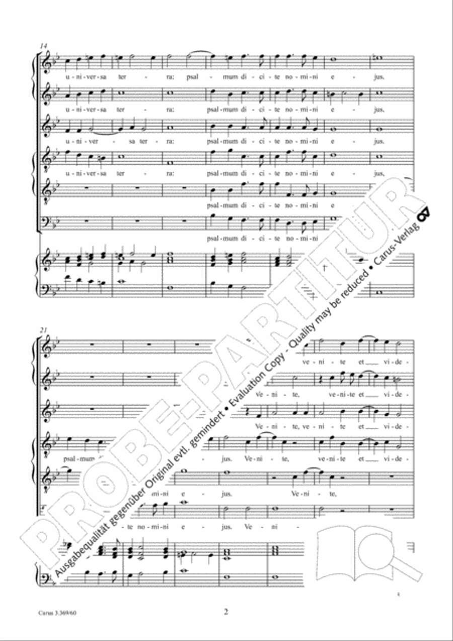 Jubilate Deo universa terra SSAATB scores gallery preview page 3