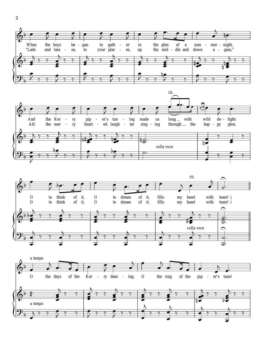 Kerry Dance Kerry Dance Piano, Vocal, Guitar scores gallery preview page 2