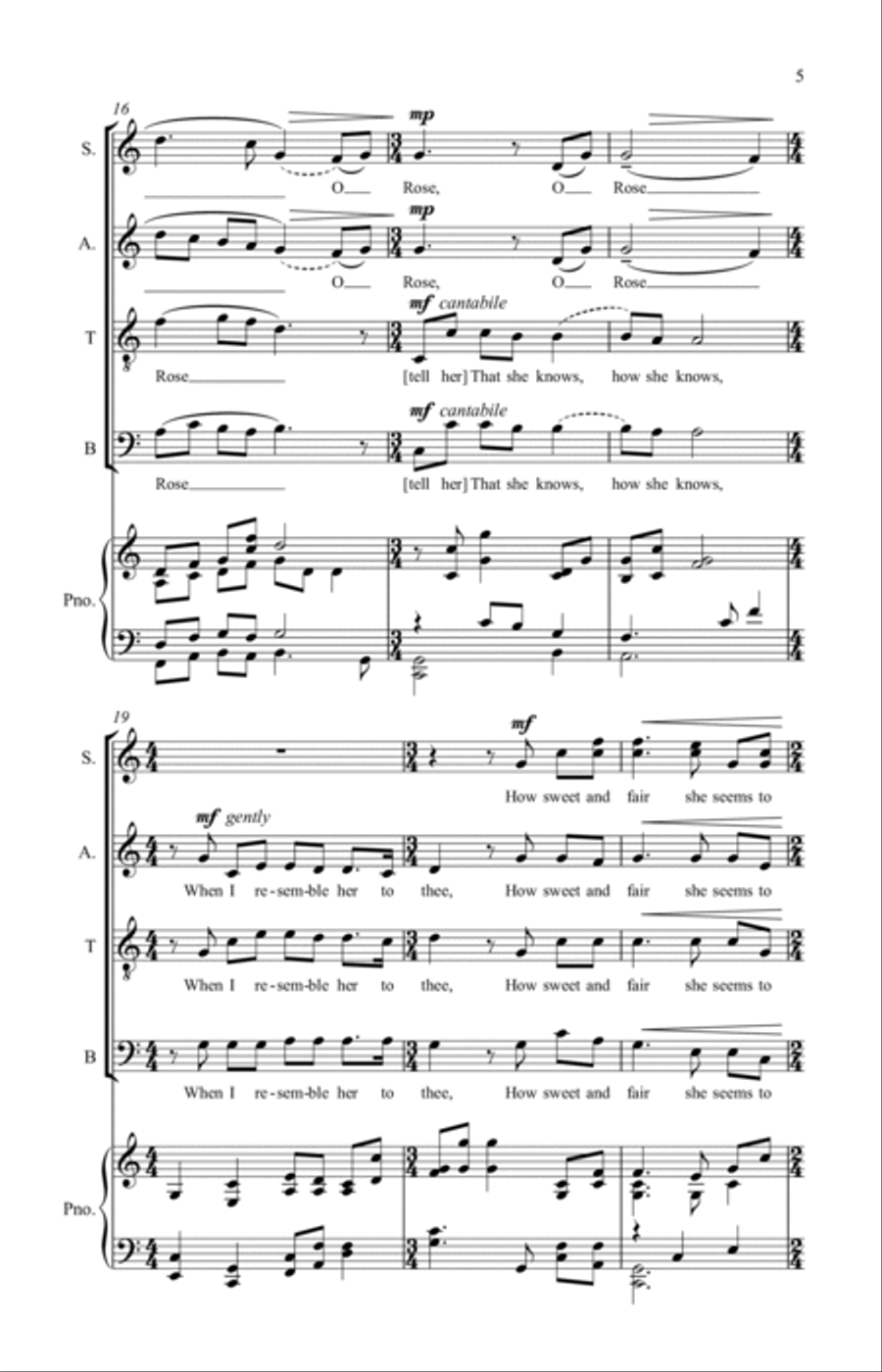 Go, Lovely Rose 4-Part scores gallery preview page 9