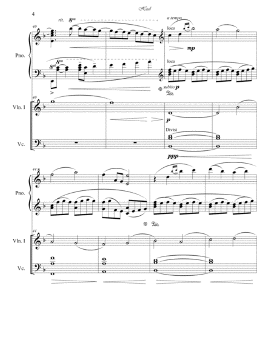 Heal (Sonata and Concerto) 4-Part scores gallery preview page 4