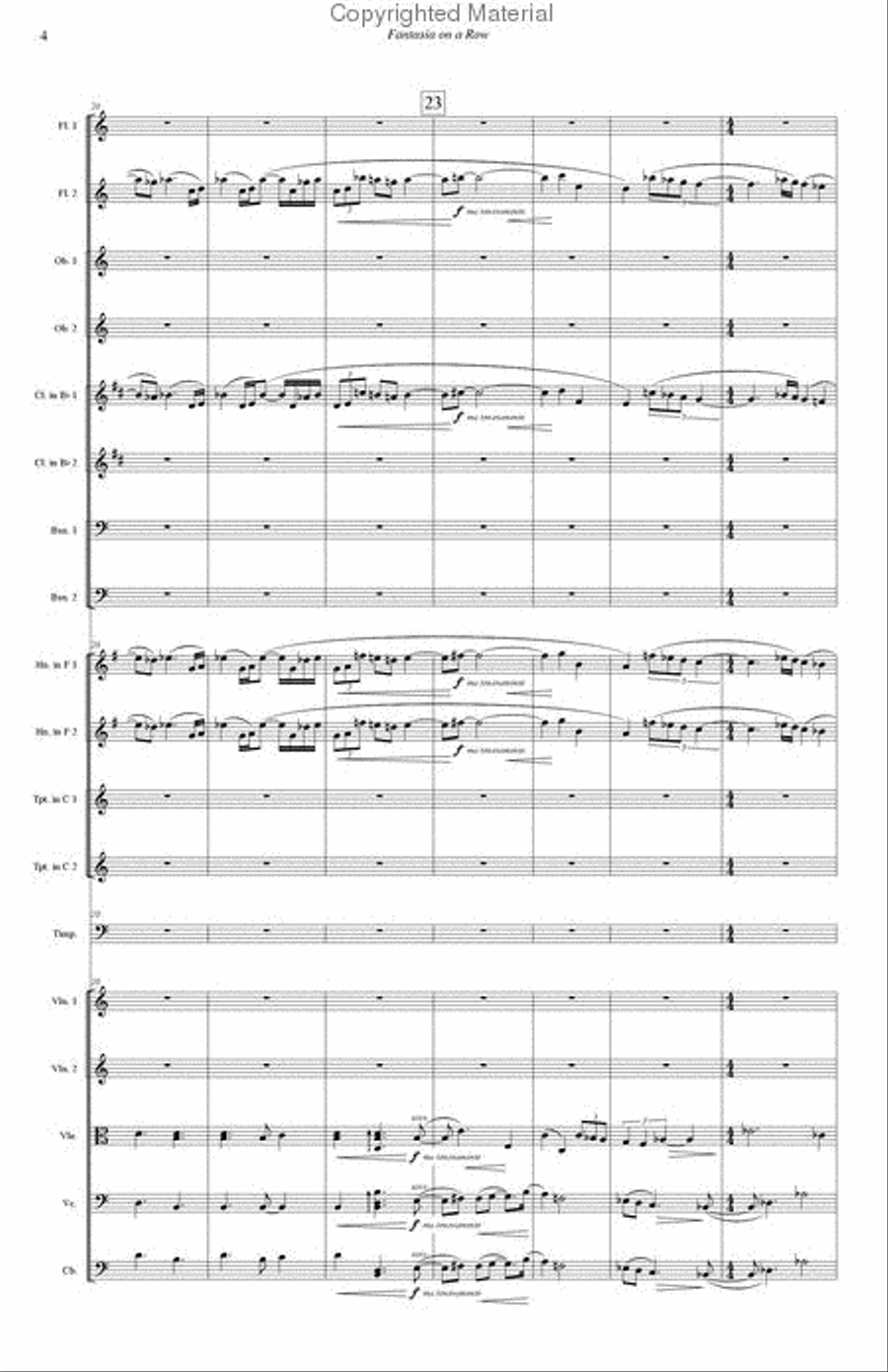 Fantasia on a Row Chamber Orchestra scores gallery preview page 6
