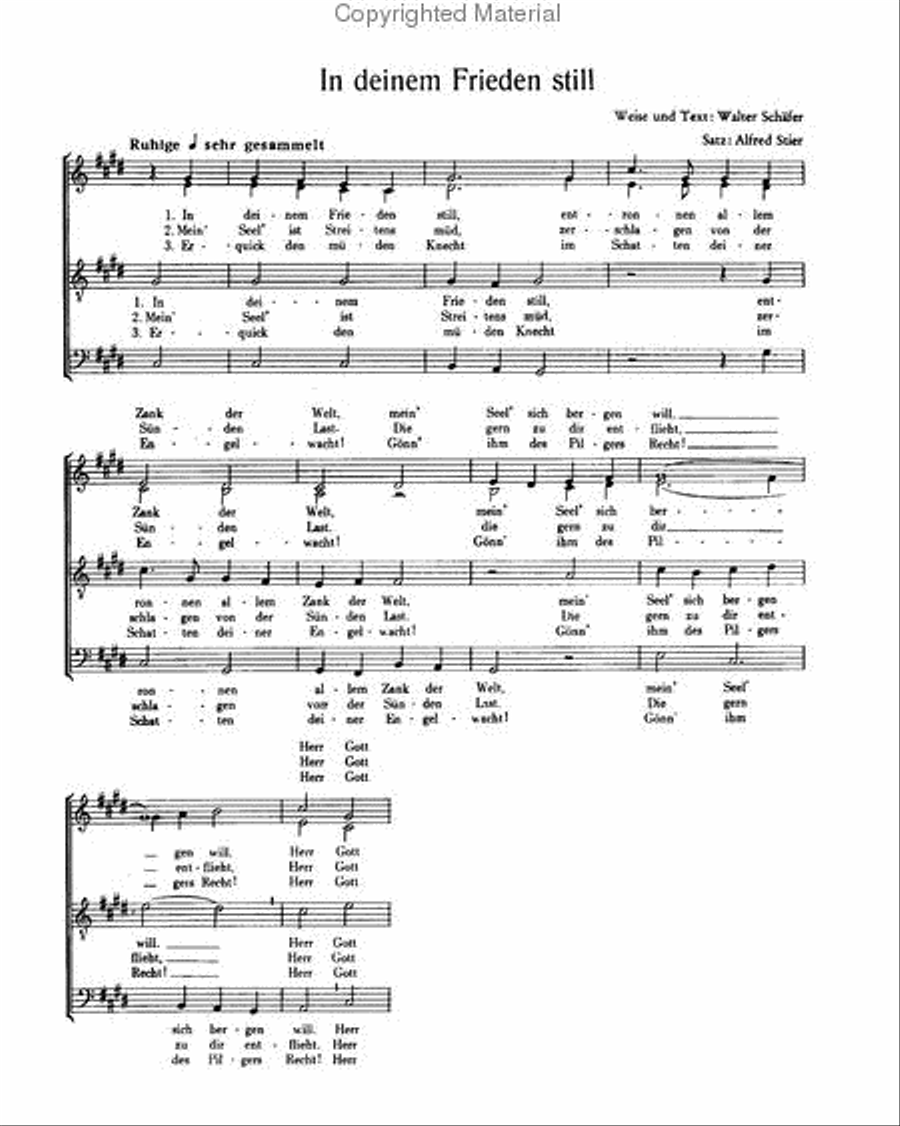Stier: In deinem Frieden still; Nun nimmt der Tag; So stark die Sturme wehen Score scores gallery preview page 2