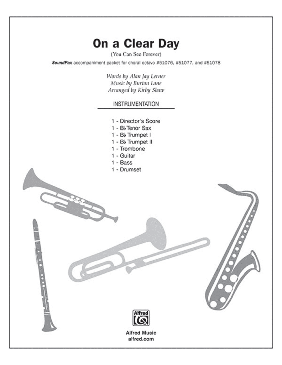 On a Clear Day On a Clear Day Choir scores gallery preview page 1