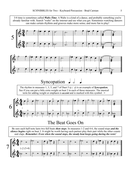 SCHNIBBLES for Two: 101 Easy Practice Duets for Band: KEYBOARD PERCUSSION