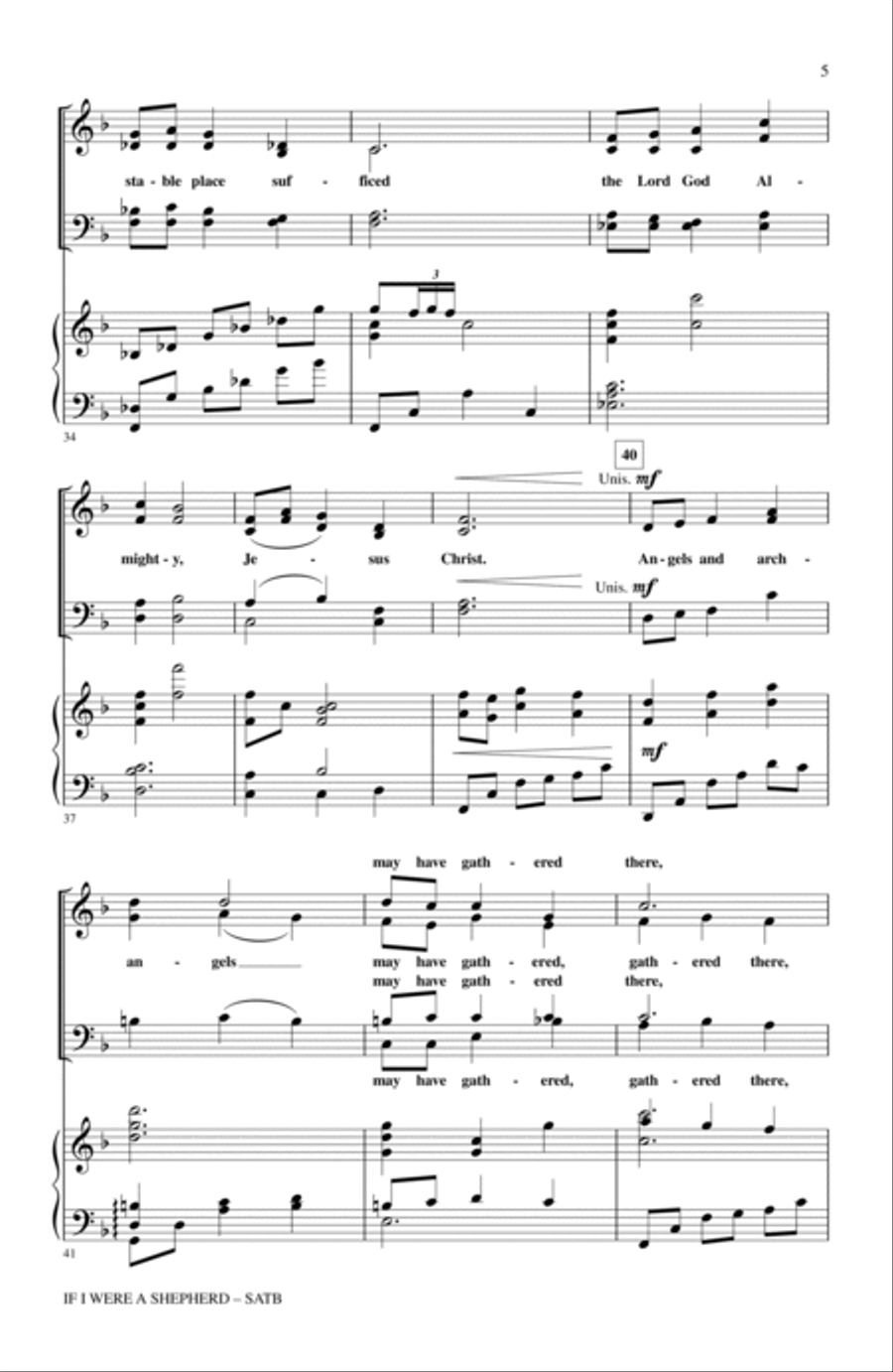 If I Were A Shepherd 4-Part scores gallery preview page 4