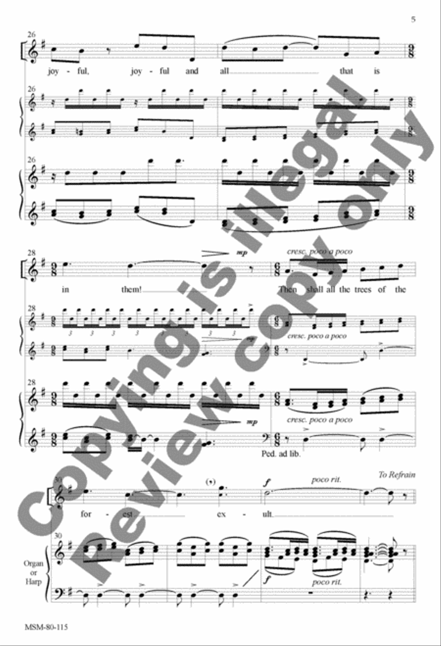 Today Is Born Our Savior: Responsorial Psalm for Christmas Mass During the Night 4-Part scores gallery preview page 5