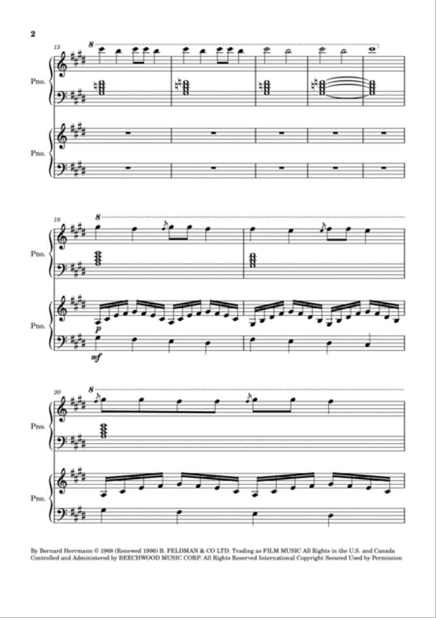 Twisted Nerve 2 Pianos, 4-Hands scores gallery preview page 2
