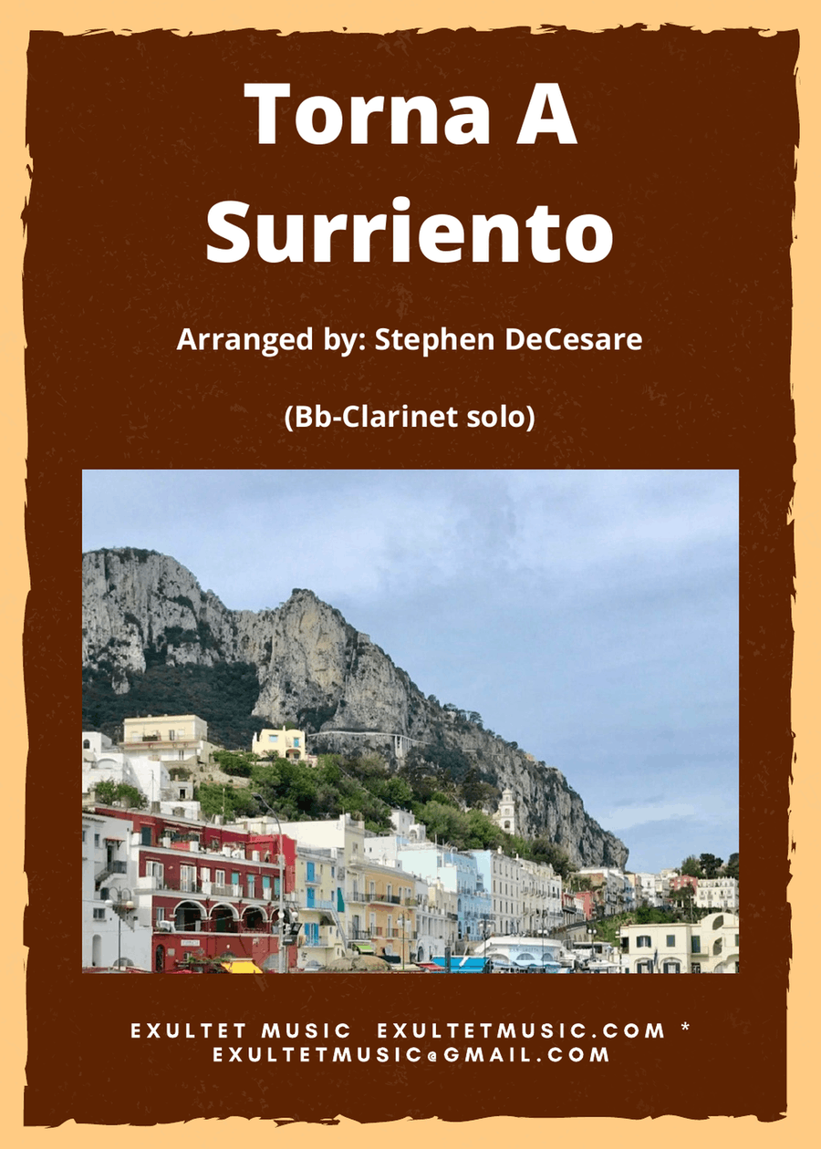 Torna A Surriento (Come Back to Sorrento) (Bb-Clarinet solo and Piano) Clarinet Solo scores gallery preview page 1
