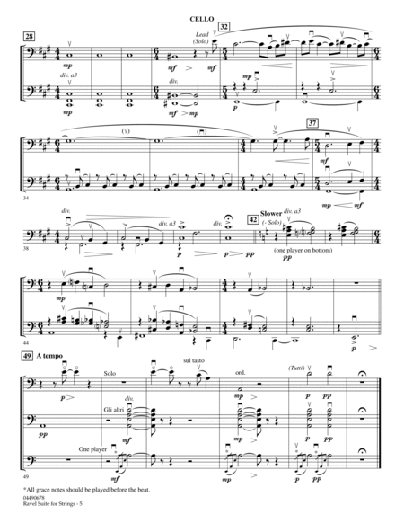 Ravel Suite for Strings - Cello