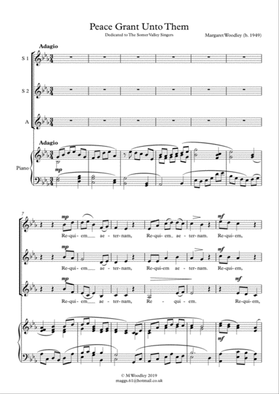 Peace grant unto them (Requiem) SSA scores gallery preview page 2