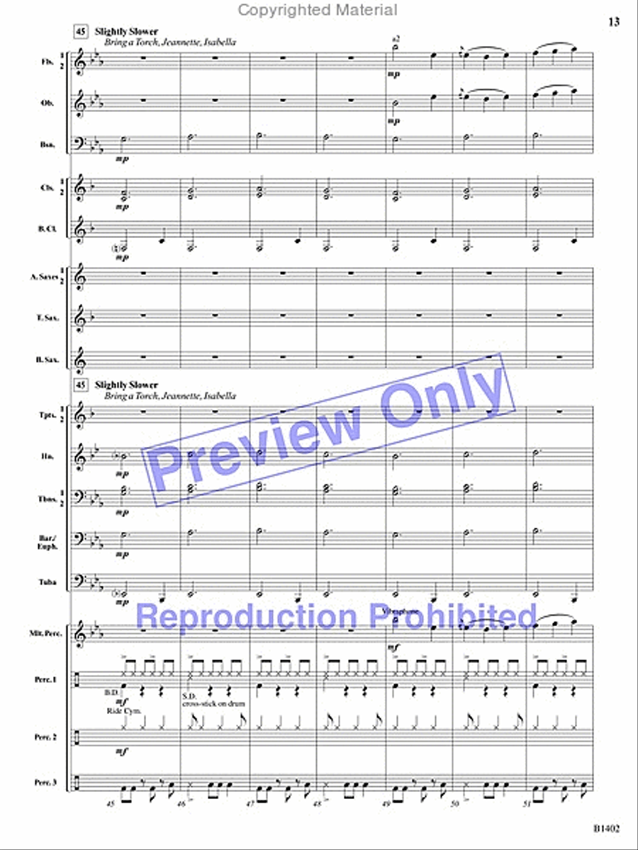 A Jammin' Caribbean Christmas Concert Band scores gallery preview page 34