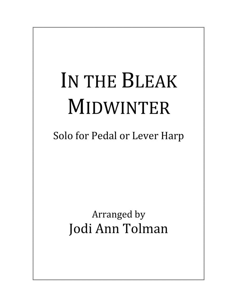 In the Bleak Midwinter, Harp Solo