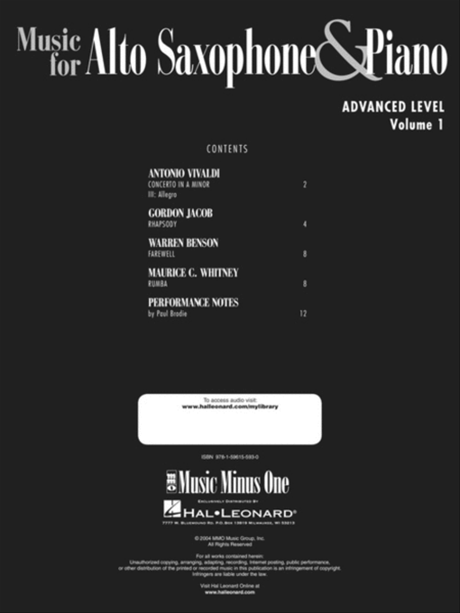 Advanced Alto Sax Solos – Volume 1 Alto Saxophone scores gallery preview page 2
