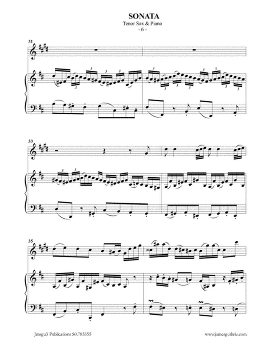 BACH: Sonata BWV 1030 for Tenor Sax & Piano image number null