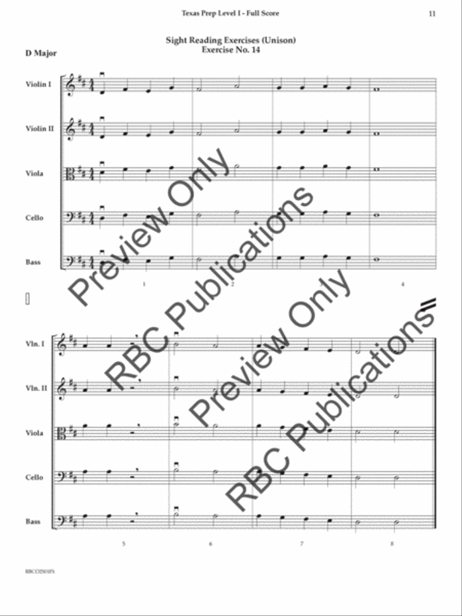 Texas Prep Level I Texas Prep Level I Orchestra scores gallery preview page 10
