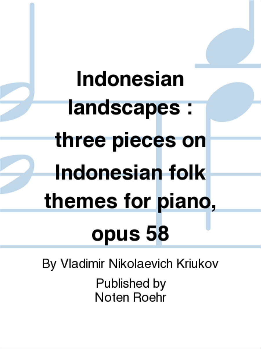 Indoneziiskie peizazhi Indoneziiskie peizazhi Piano Solo scores gallery preview page 1